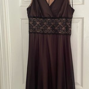 Black with nude sheer/lace sleeveless dress
